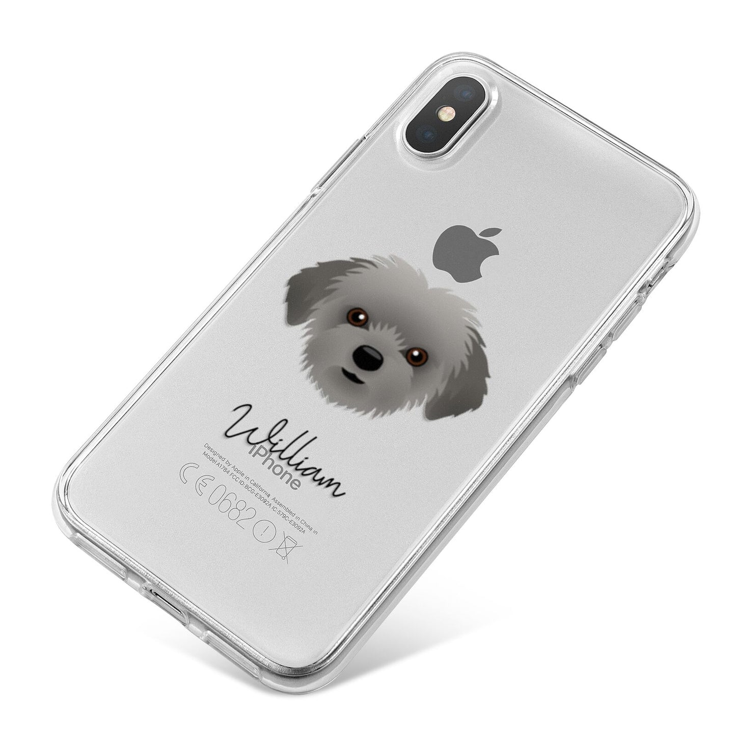 Shorkie Personalised iPhone X Bumper Case on Silver iPhone
