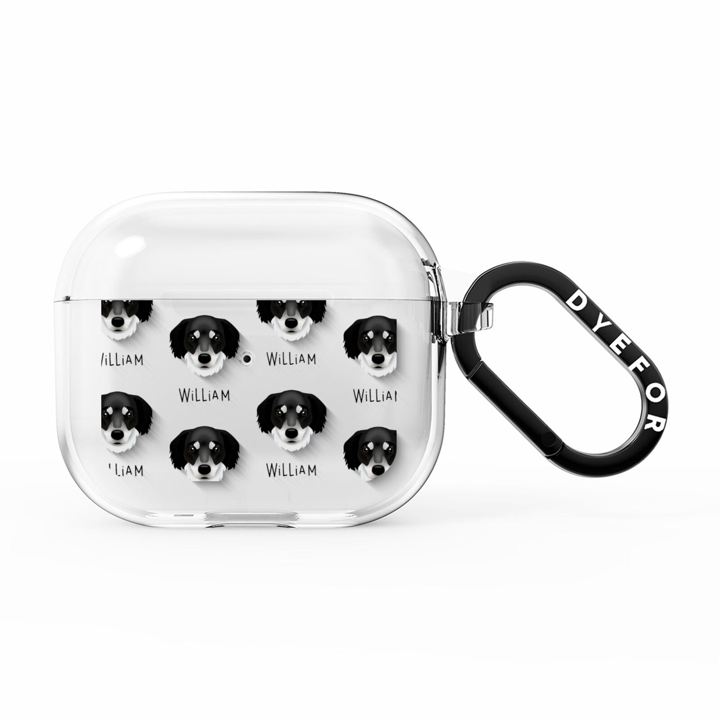 Siberian Cocker Icon with Name AirPods Clear Case 3rd Gen
