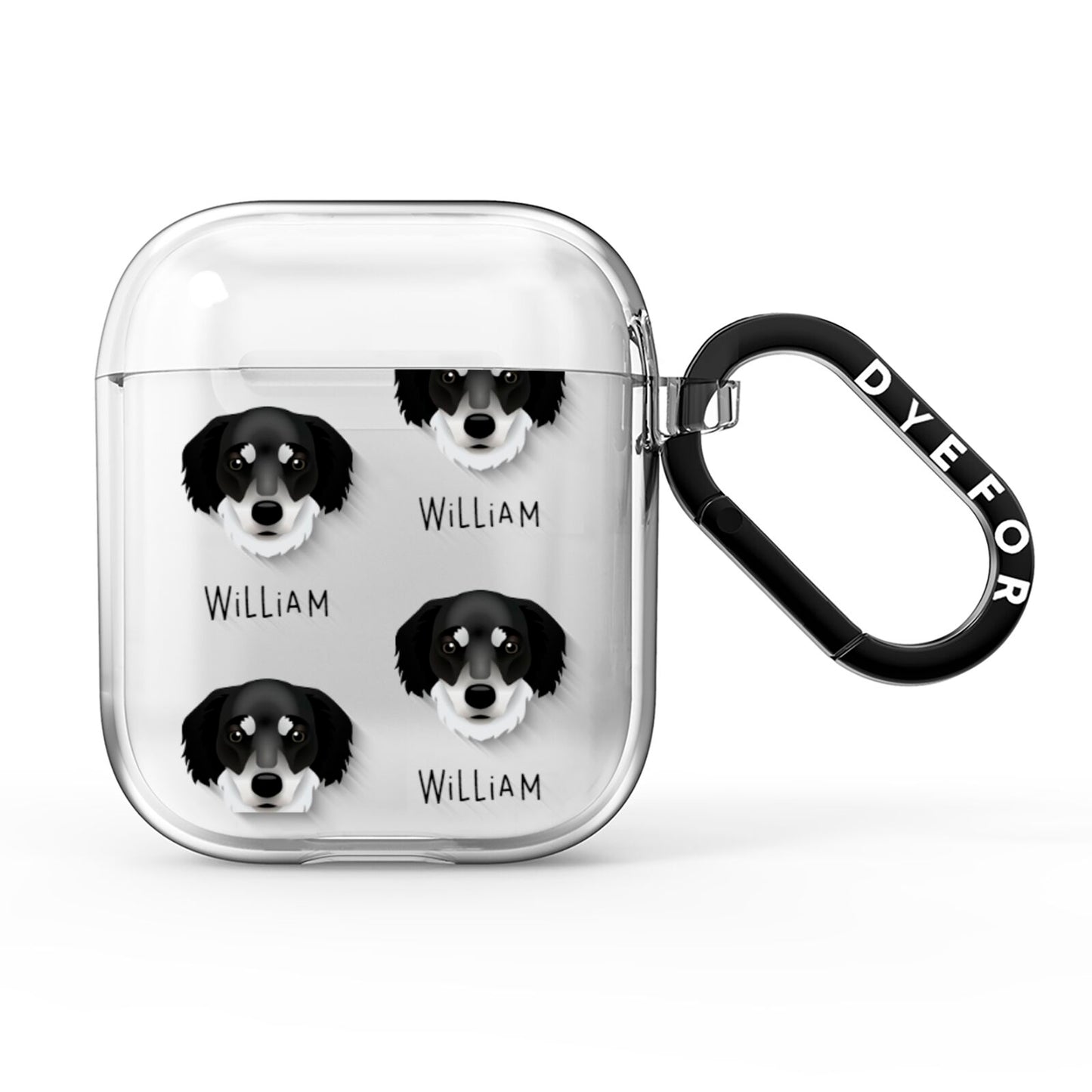 Siberian Cocker Icon with Name AirPods Clear Case
