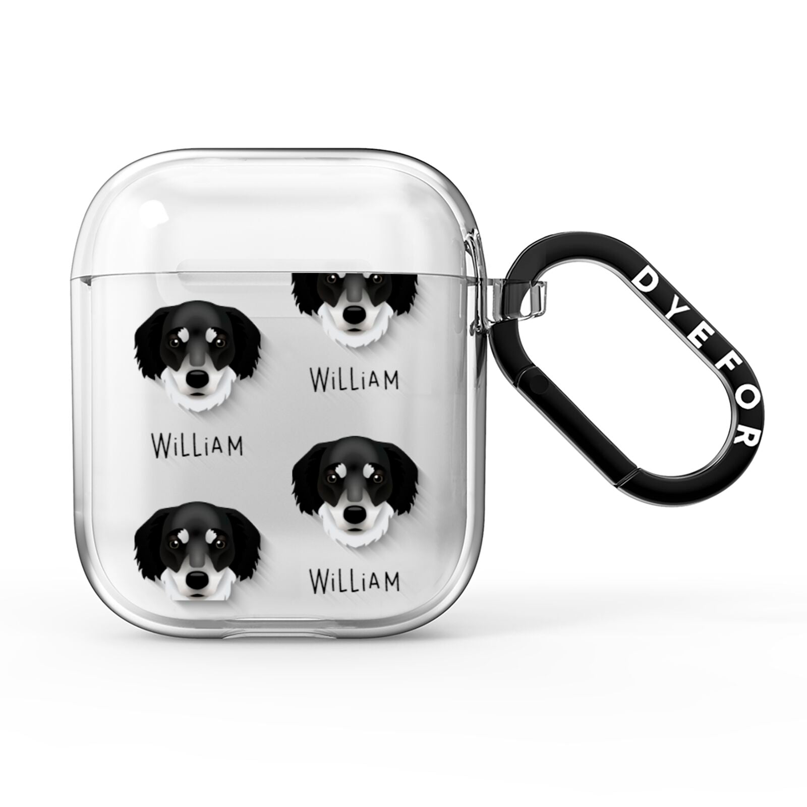 Siberian Cocker Icon with Name AirPods Clear Case