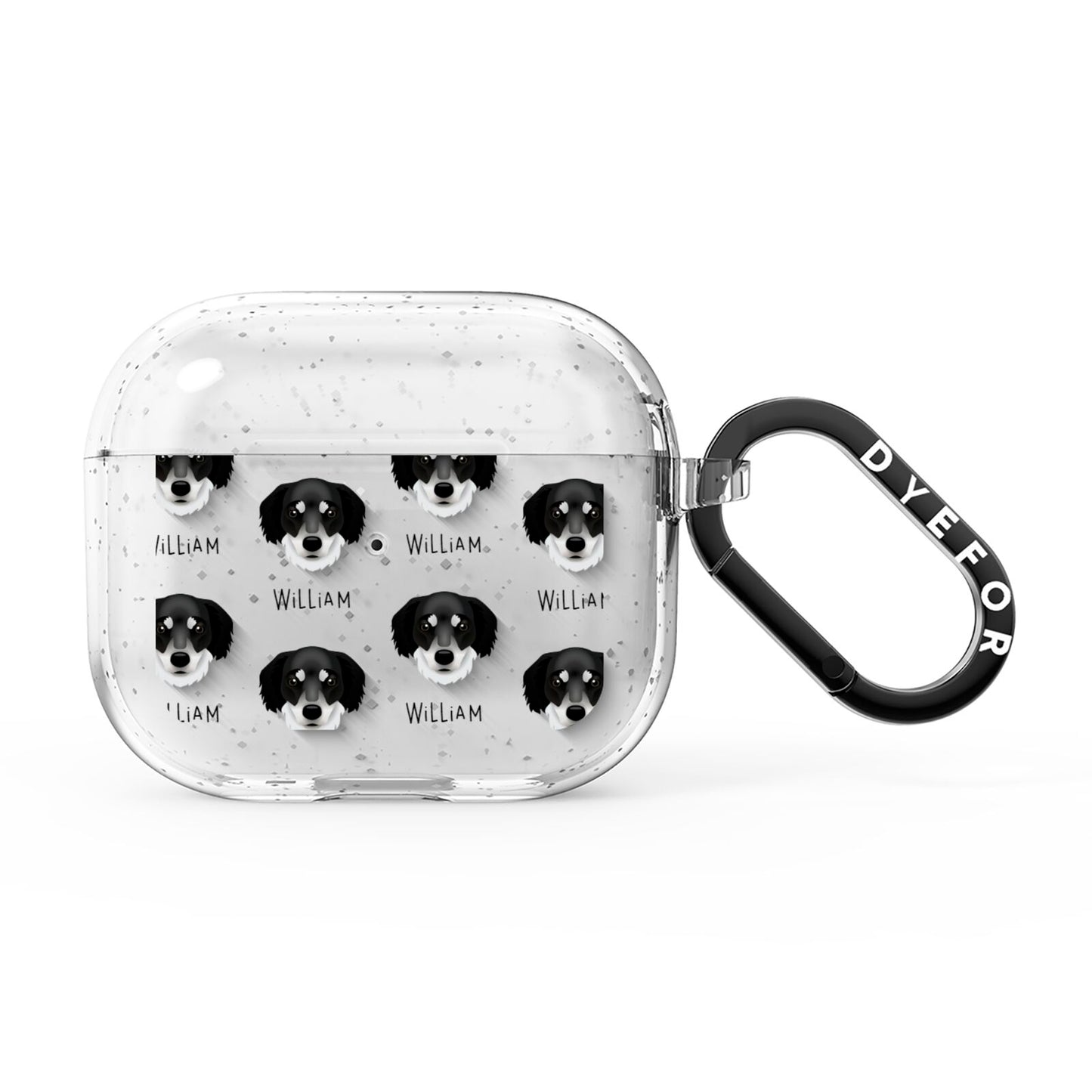 Siberian Cocker Icon with Name AirPods Glitter Case 3rd Gen