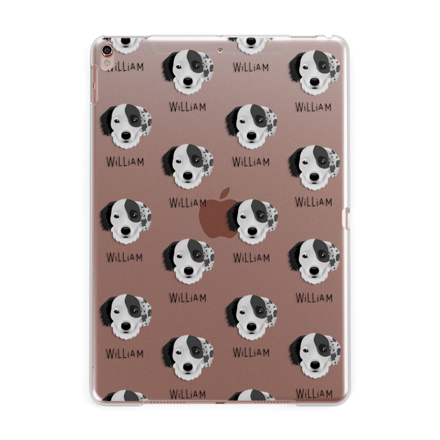 Siberian Cocker Icon with Name Apple iPad Rose Gold Case