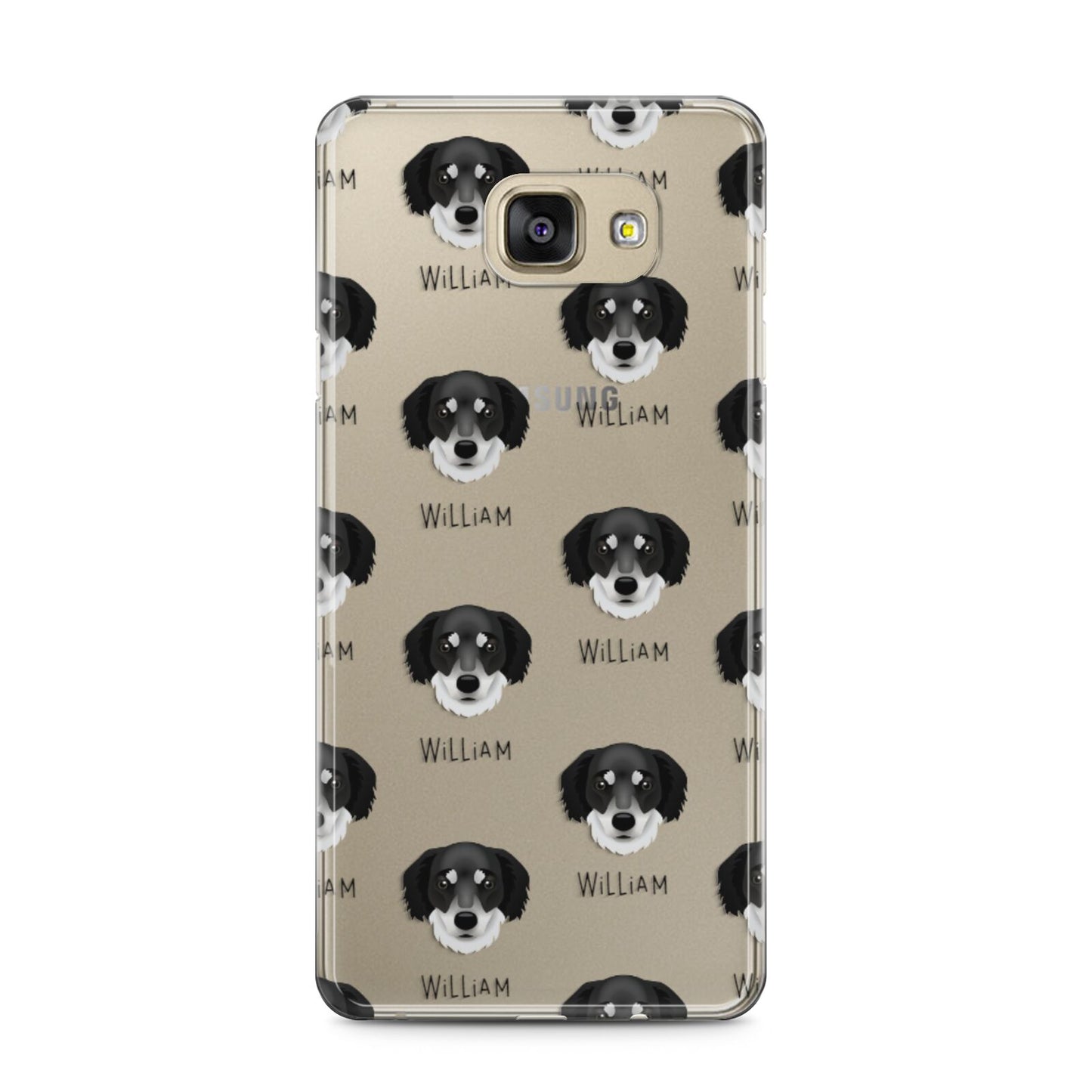 Siberian Cocker Icon with Name Samsung Galaxy A5 2016 Case on gold phone