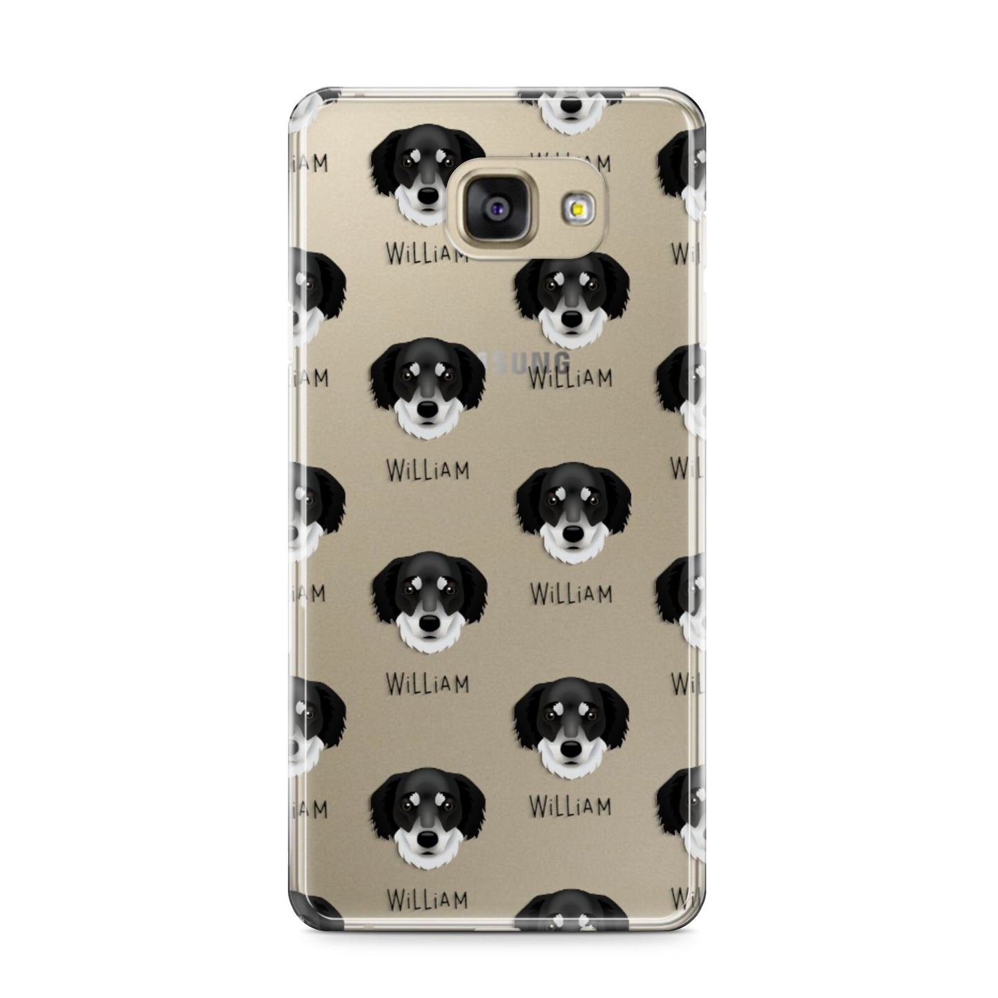 Siberian Cocker Icon with Name Samsung Galaxy A9 2016 Case on gold phone