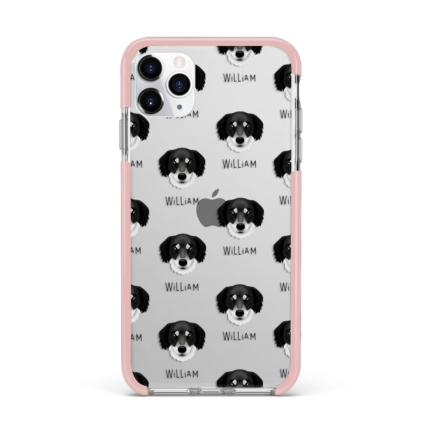Siberian Cocker Icon with Name iPhone 11 Pro Max Impact Pink Edge Case