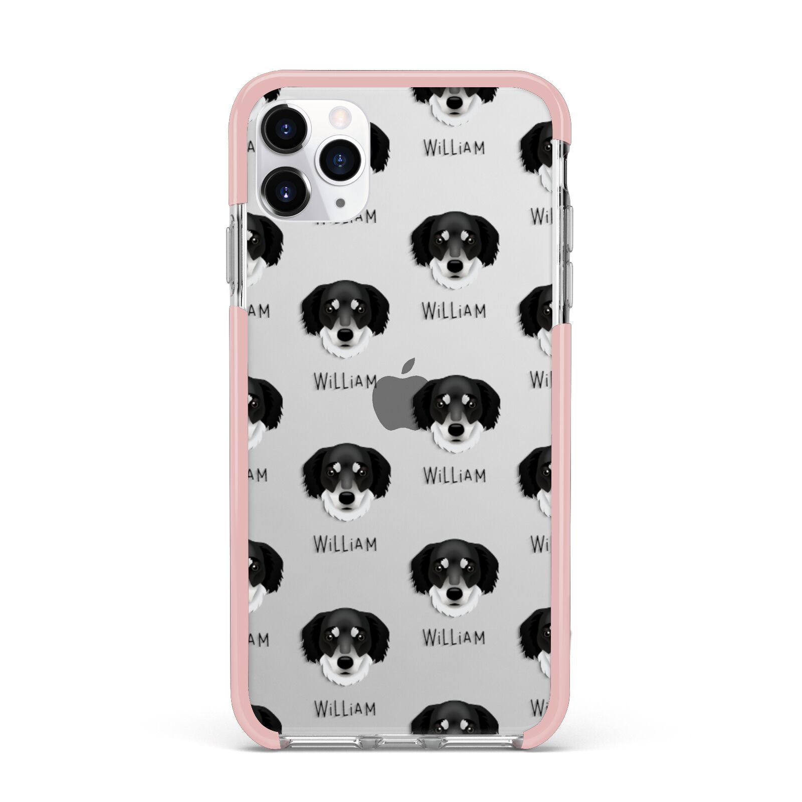 Siberian Cocker Icon with Name iPhone 11 Pro Max Impact Pink Edge Case