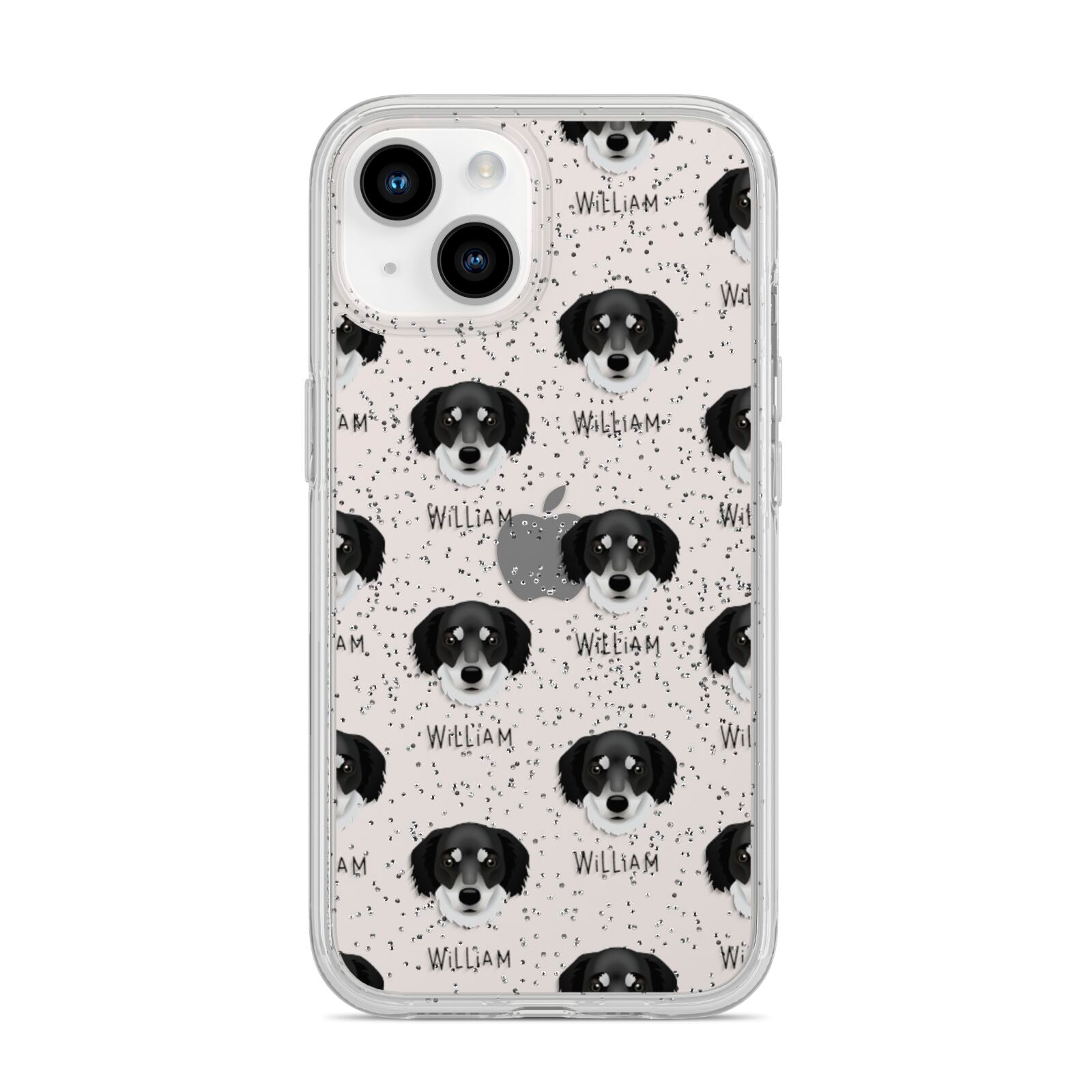 Siberian Cocker Icon with Name iPhone 14 Glitter Tough Case Starlight