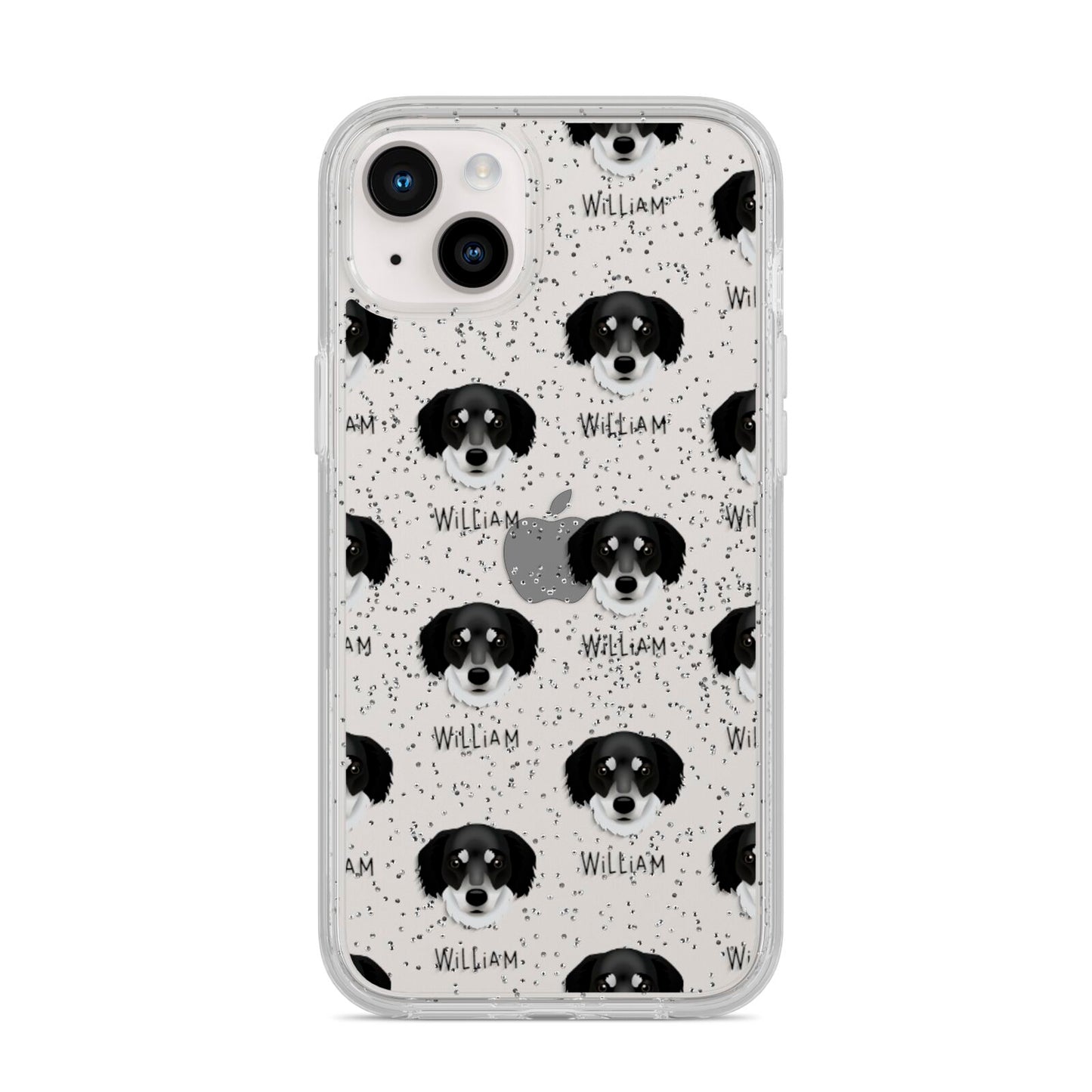 Siberian Cocker Icon with Name iPhone 14 Plus Glitter Tough Case Starlight