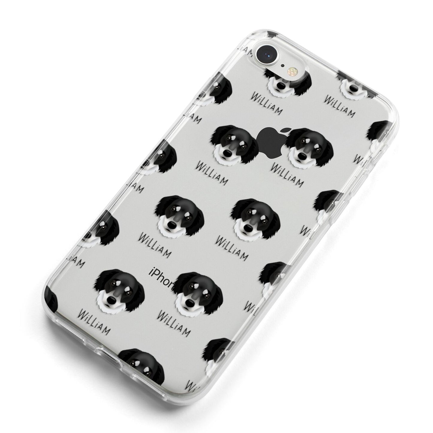 Siberian Cocker Icon with Name iPhone 8 Bumper Case on Silver iPhone Alternative Image