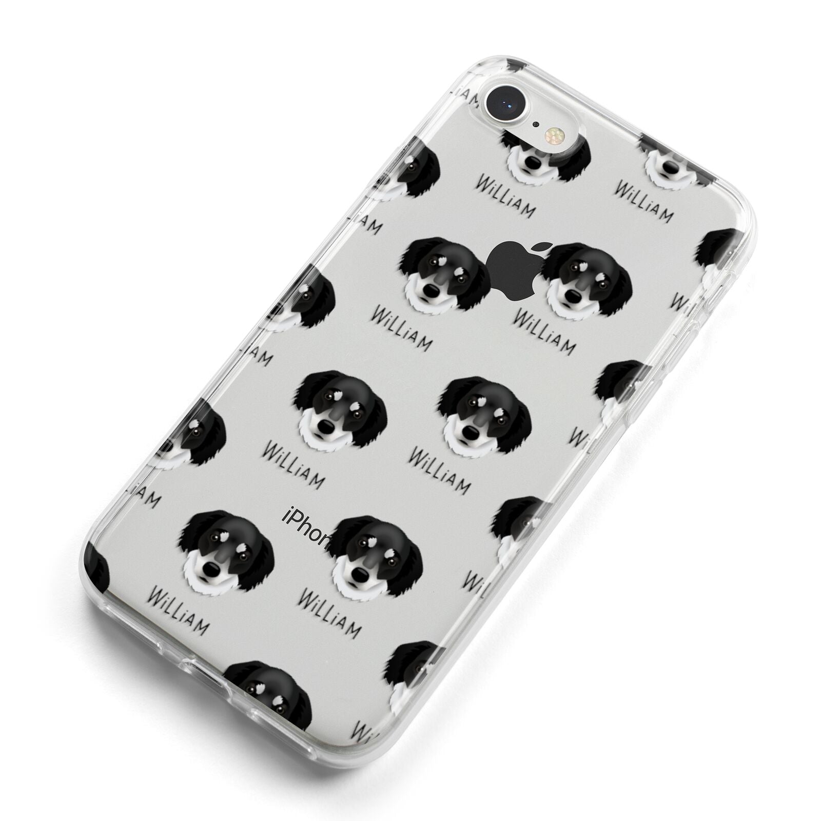 Siberian Cocker Icon with Name iPhone 8 Bumper Case on Silver iPhone Alternative Image