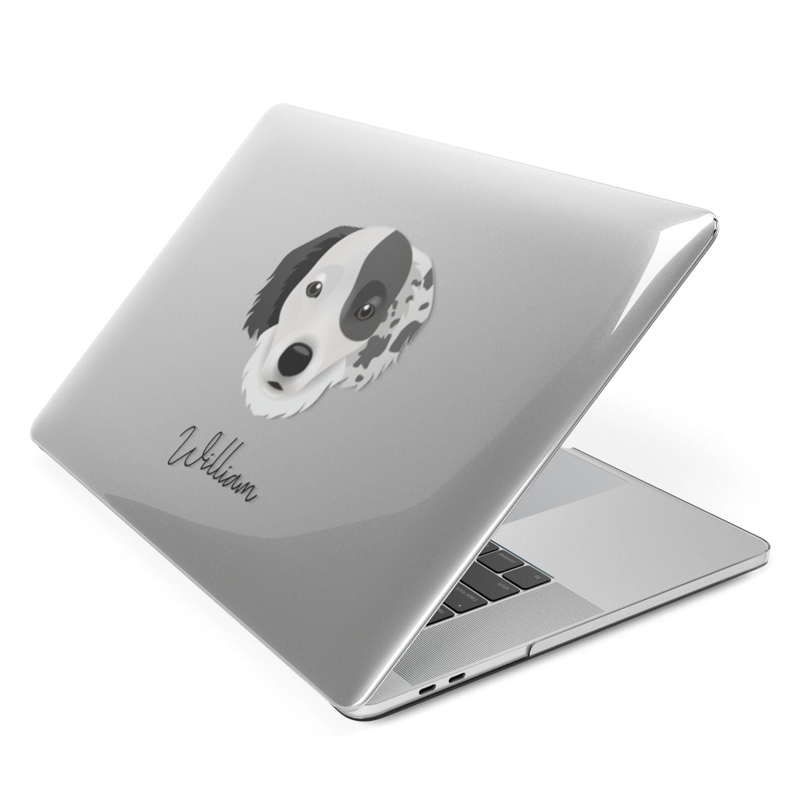 Siberian Cocker Personalised Apple MacBook Case Side View