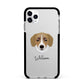 Siberian Cocker Personalised Apple iPhone 11 Pro Max in Silver with Black Impact Case