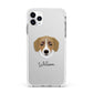Siberian Cocker Personalised Apple iPhone 11 Pro Max in Silver with White Impact Case
