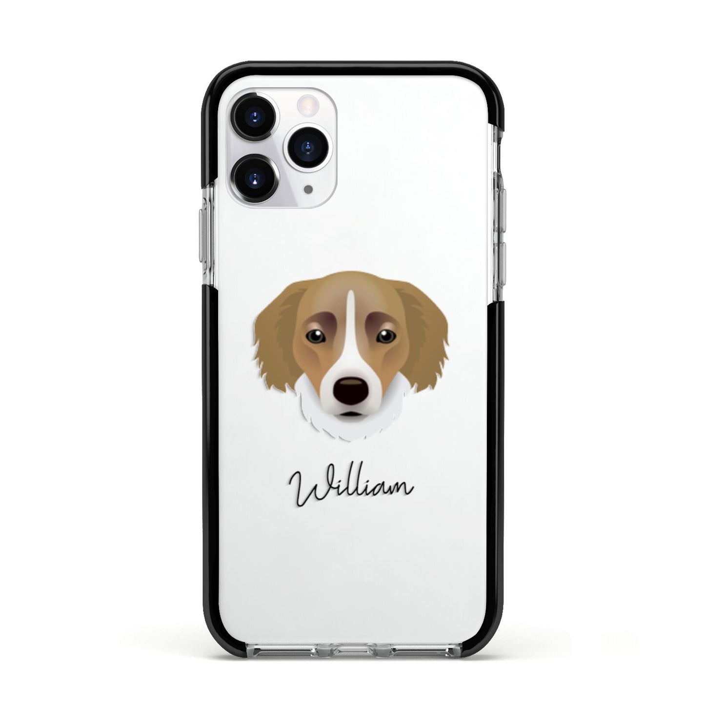 Siberian Cocker Personalised Apple iPhone 11 Pro in Silver with Black Impact Case