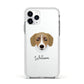 Siberian Cocker Personalised Apple iPhone 11 Pro in Silver with White Impact Case
