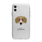 Siberian Cocker Personalised Apple iPhone 11 in White with Bumper Case