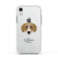 Siberian Cocker Personalised Apple iPhone XR Impact Case White Edge on Silver Phone