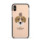 Siberian Cocker Personalised Apple iPhone Xs Impact Case Black Edge on Gold Phone