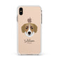 Siberian Cocker Personalised Apple iPhone Xs Max Impact Case White Edge on Gold Phone