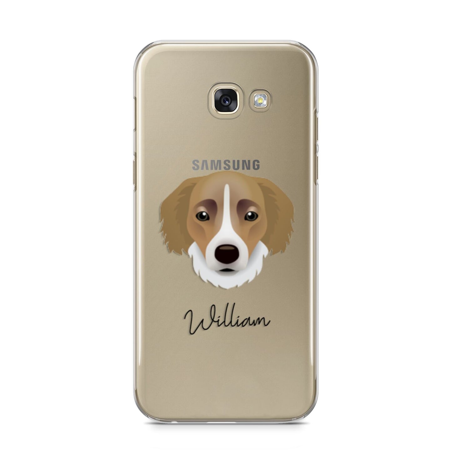 Siberian Cocker Personalised Samsung Galaxy A5 2017 Case on gold phone