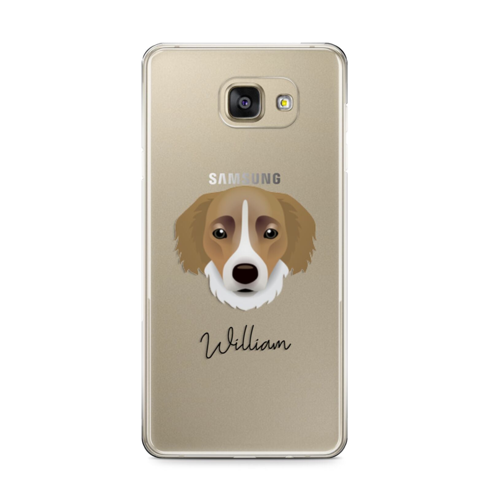 Siberian Cocker Personalised Samsung Galaxy A9 2016 Case on gold phone