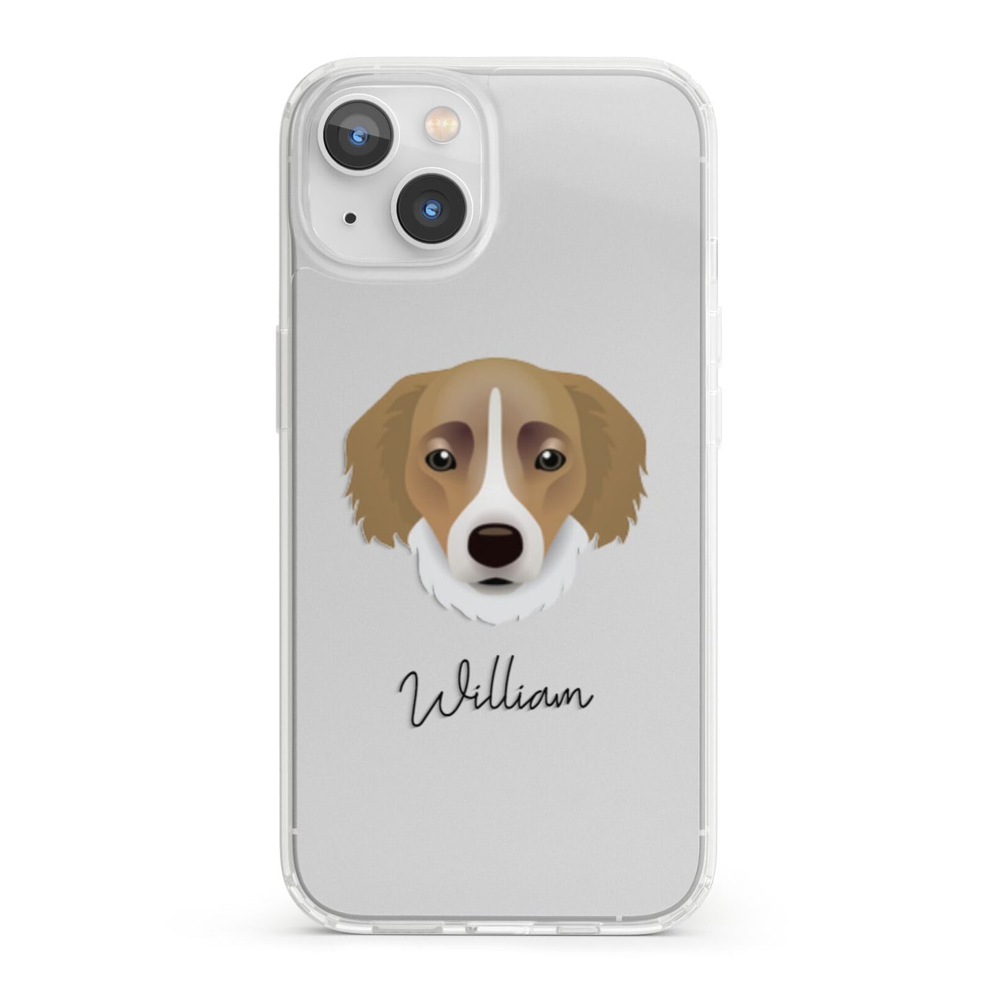 Siberian Cocker Personalised iPhone 13 Clear Bumper Case