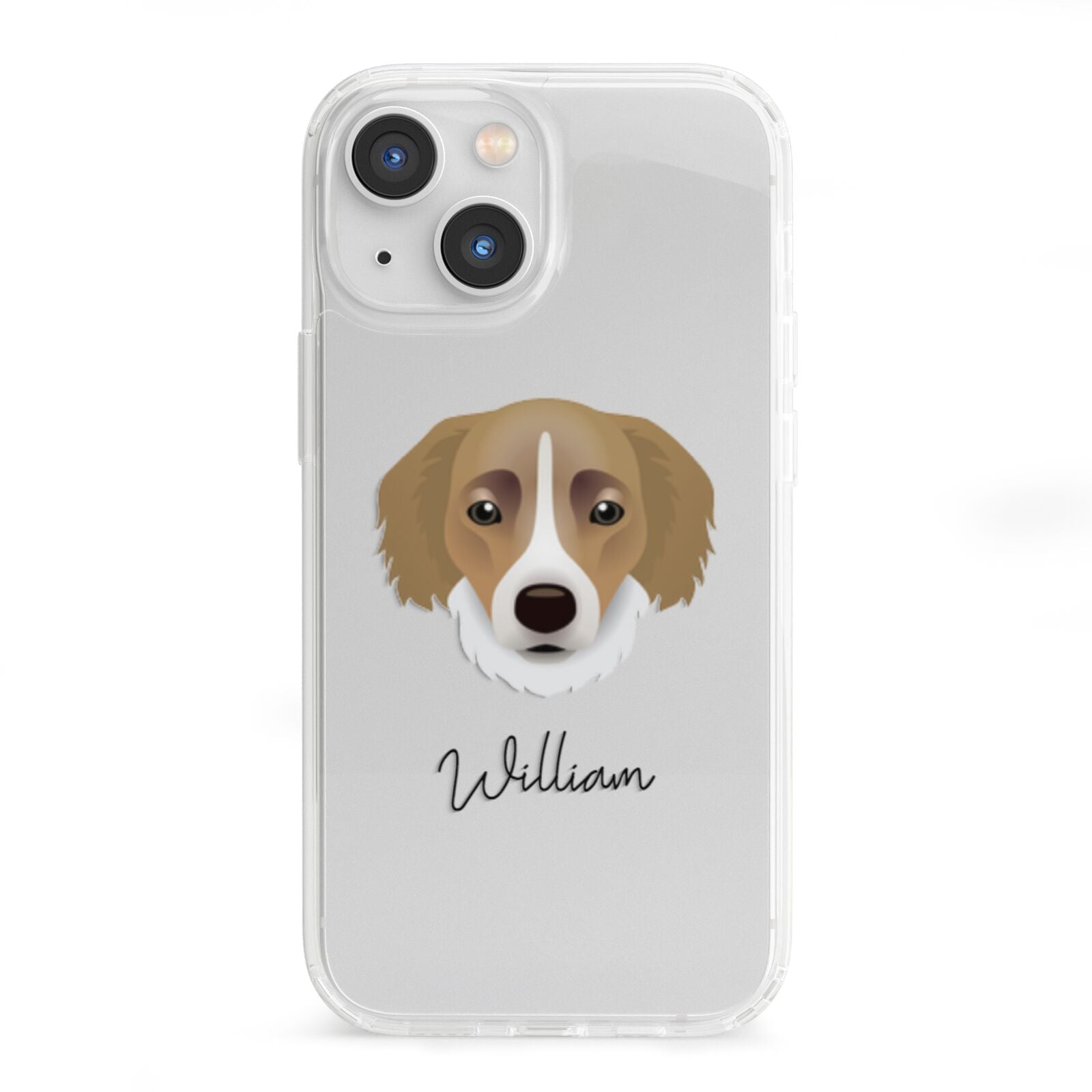 Siberian Cocker Personalised iPhone 13 Mini Clear Bumper Case