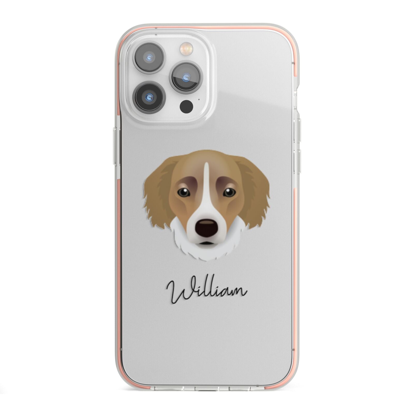 Siberian Cocker Personalised iPhone 13 Pro Max TPU Impact Case with Pink Edges