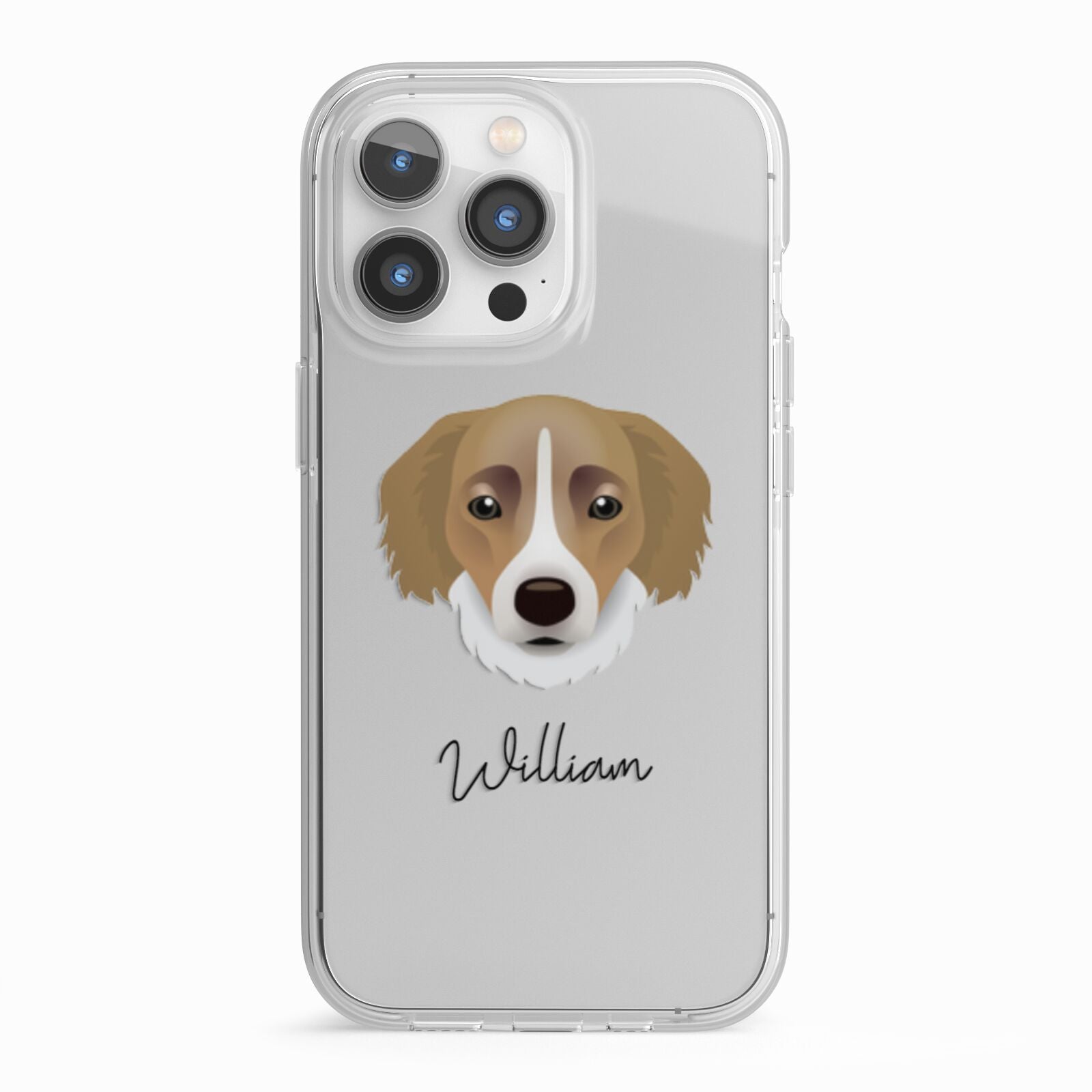 Siberian Cocker Personalised iPhone 13 Pro TPU Impact Case with White Edges