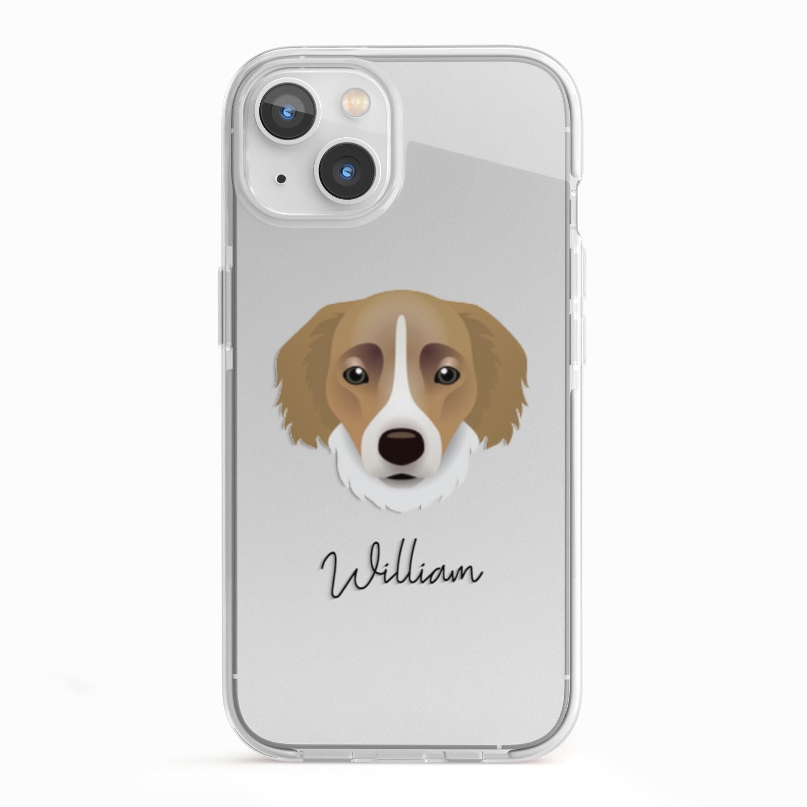 Siberian Cocker Personalised iPhone 13 TPU Impact Case with White Edges