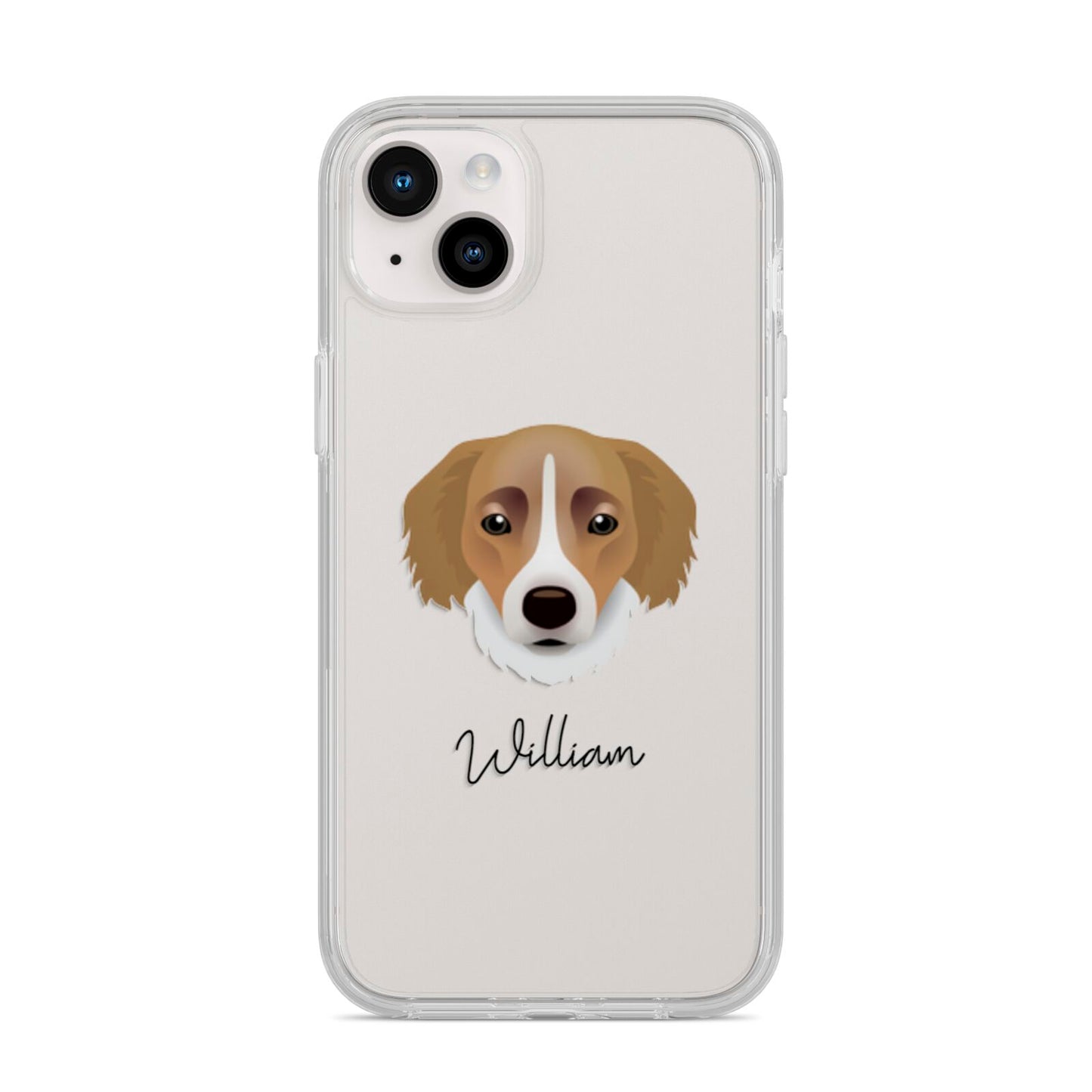 Siberian Cocker Personalised iPhone 14 Plus Clear Tough Case Starlight