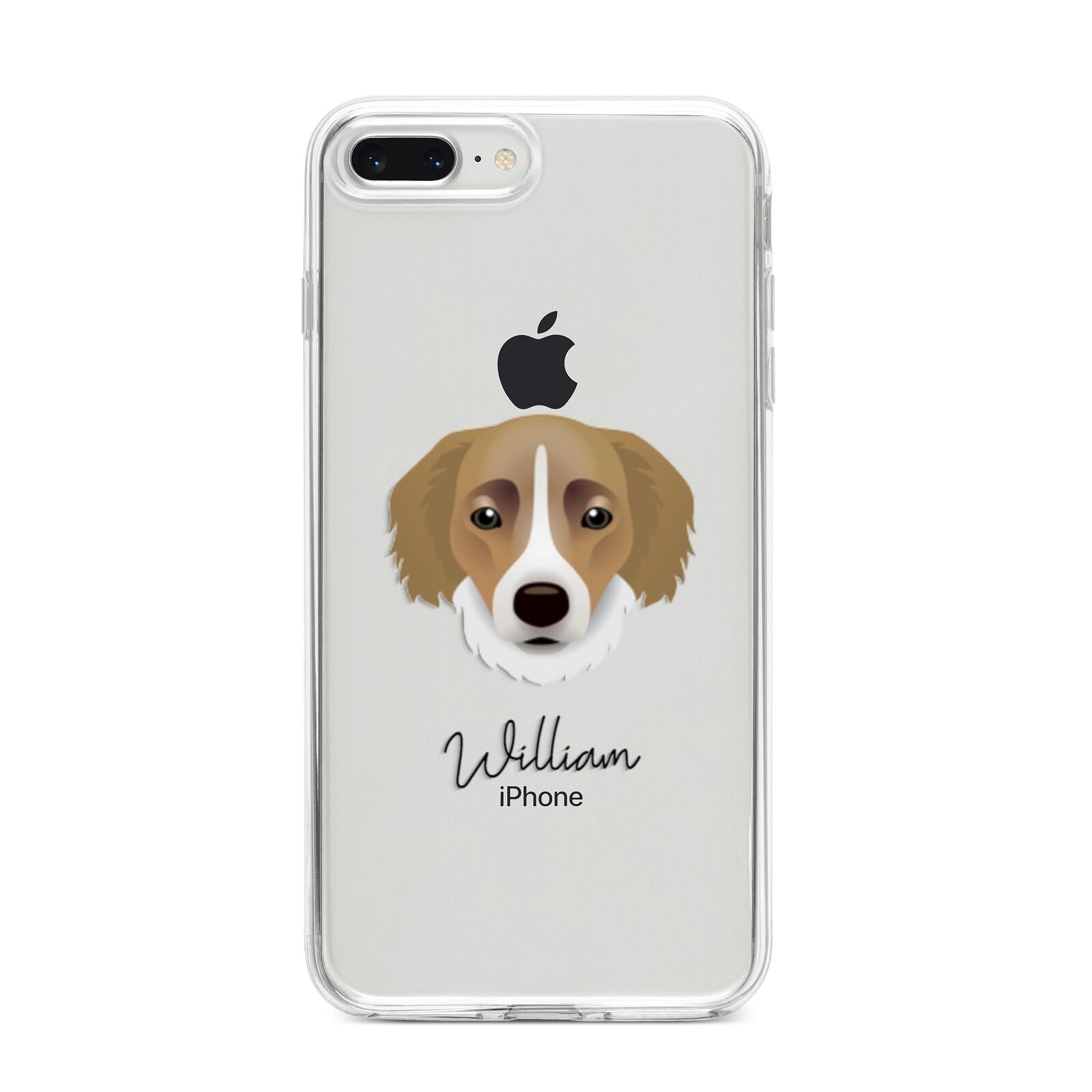 Siberian Cocker Personalised iPhone 8 Plus Bumper Case on Silver iPhone