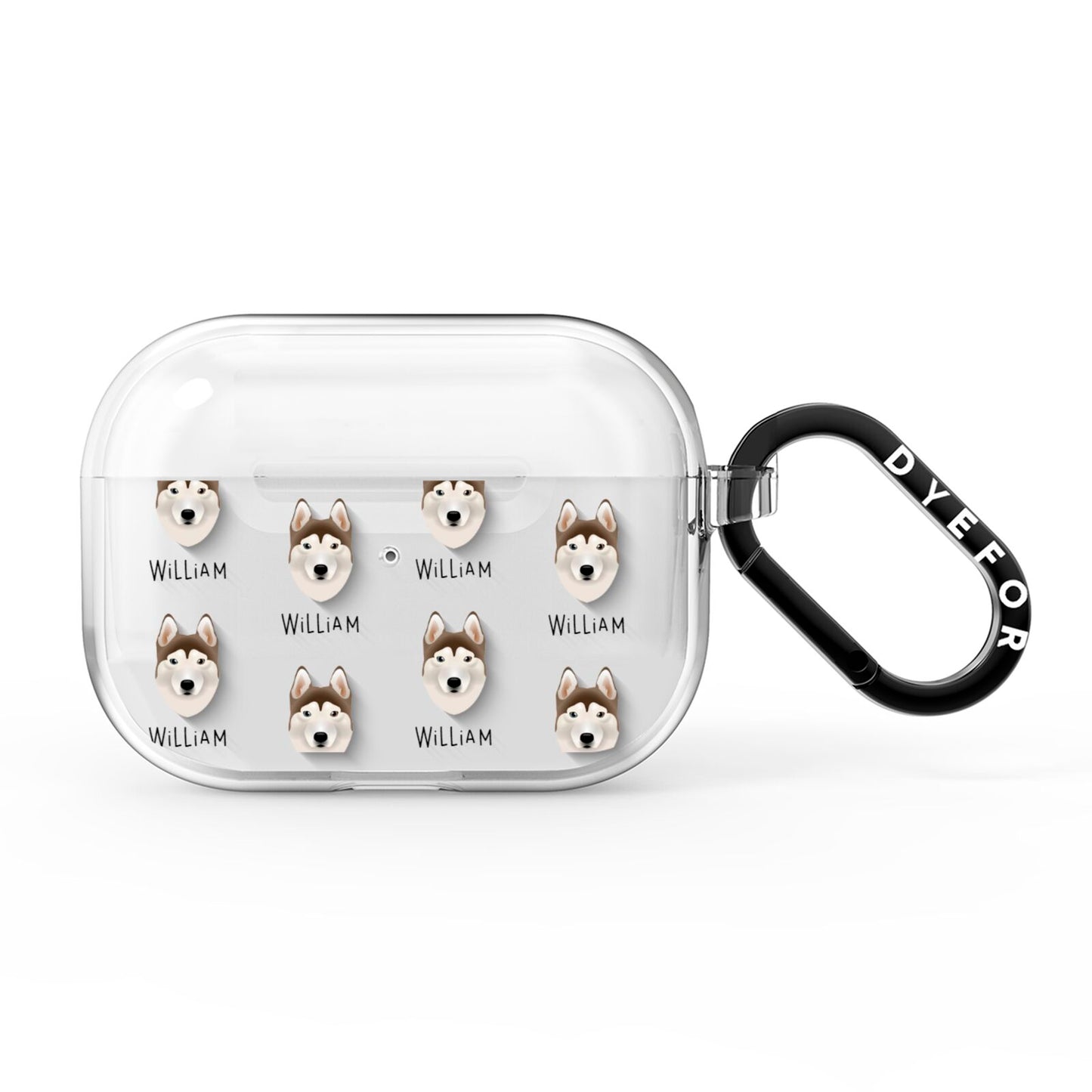 Siberian Husky Icon with Name AirPods Pro Clear Case