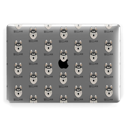 Siberian Husky Icon with Name Apple MacBook Case