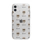 Siberian Husky Icon with Name Apple iPhone 11 in White with Bumper Case