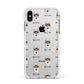 Siberian Husky Icon with Name Apple iPhone Xs Max Impact Case White Edge on Silver Phone
