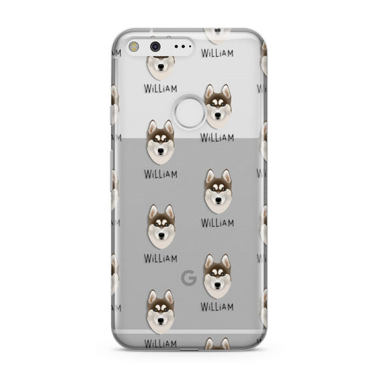 Siberian Husky Icon with Name Google Pixel Case