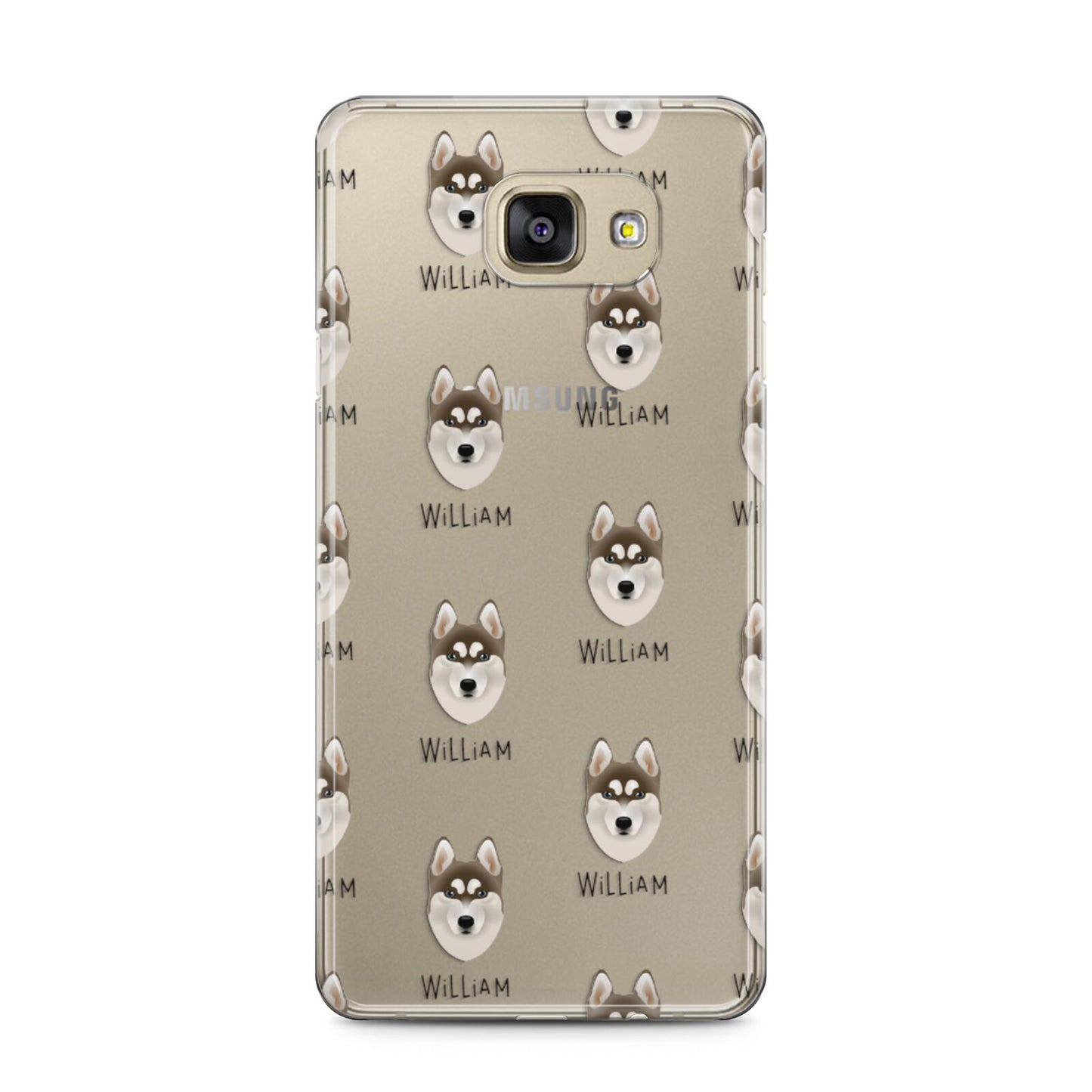 Siberian Husky Icon with Name Samsung Galaxy A5 2016 Case on gold phone
