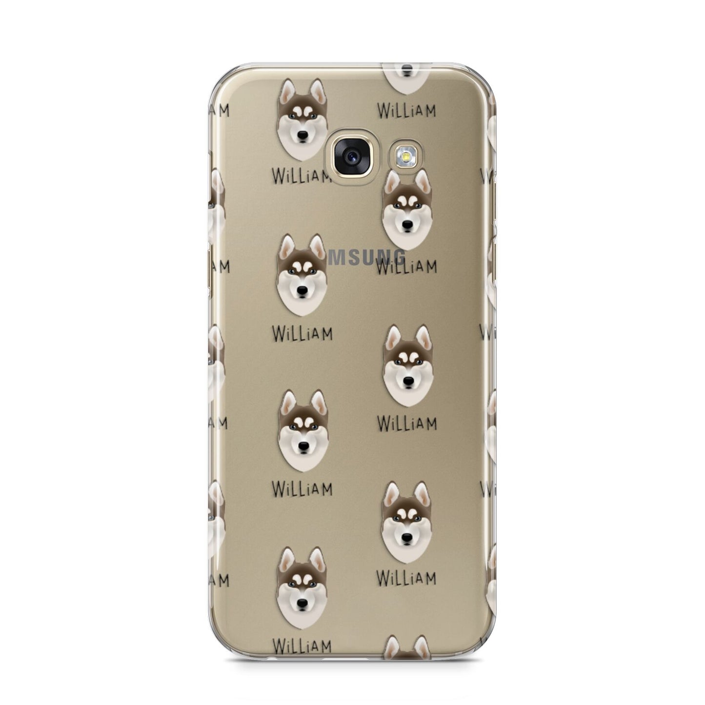 Siberian Husky Icon with Name Samsung Galaxy A5 2017 Case on gold phone