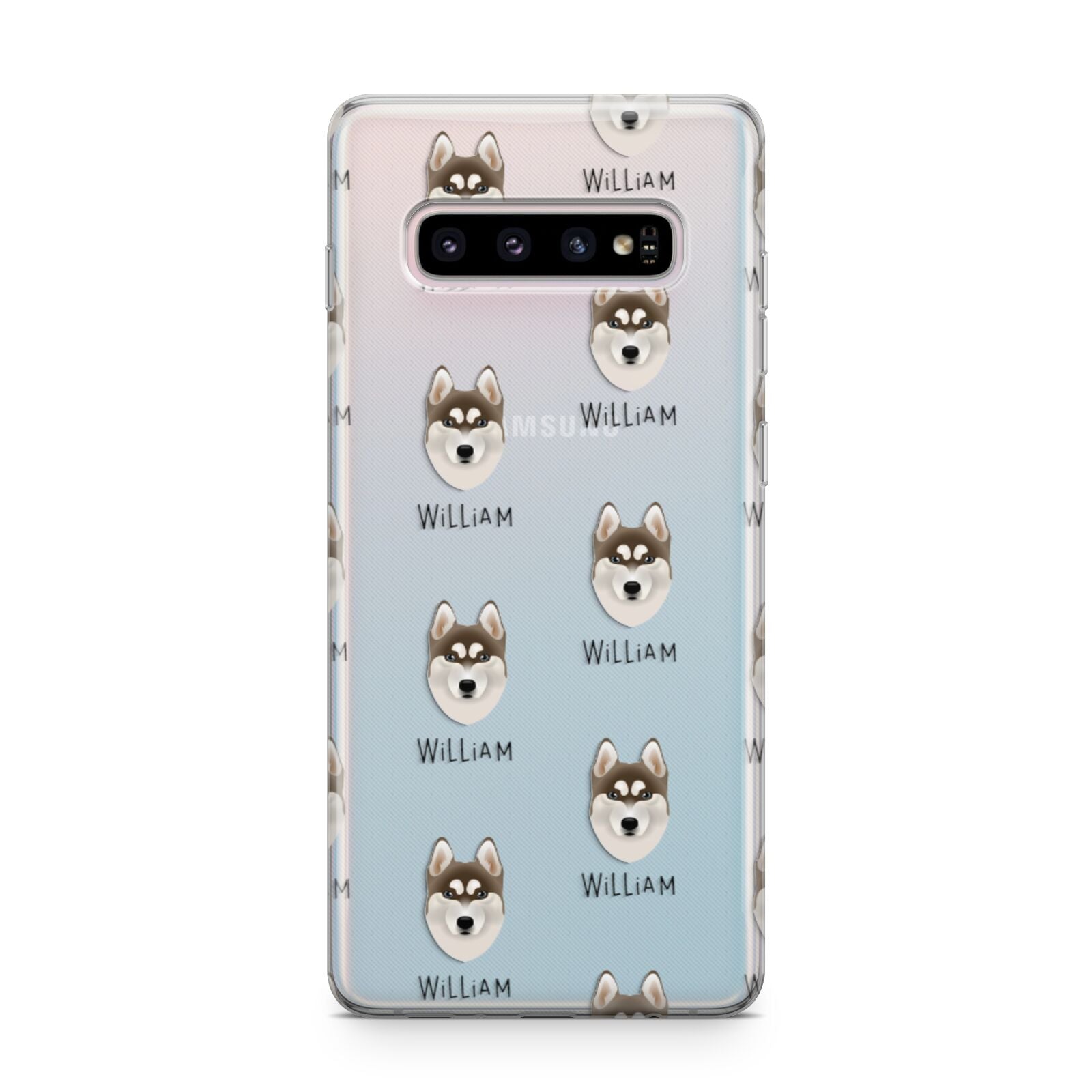 Siberian Husky Icon with Name Samsung Galaxy S10 Plus Case