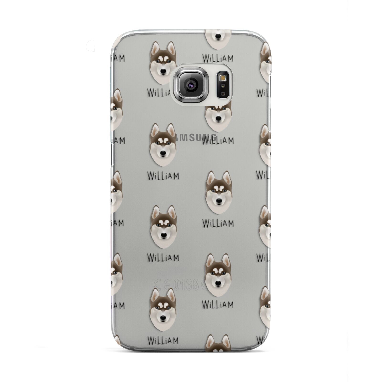 Siberian Husky Icon with Name Samsung Galaxy S6 Edge Case