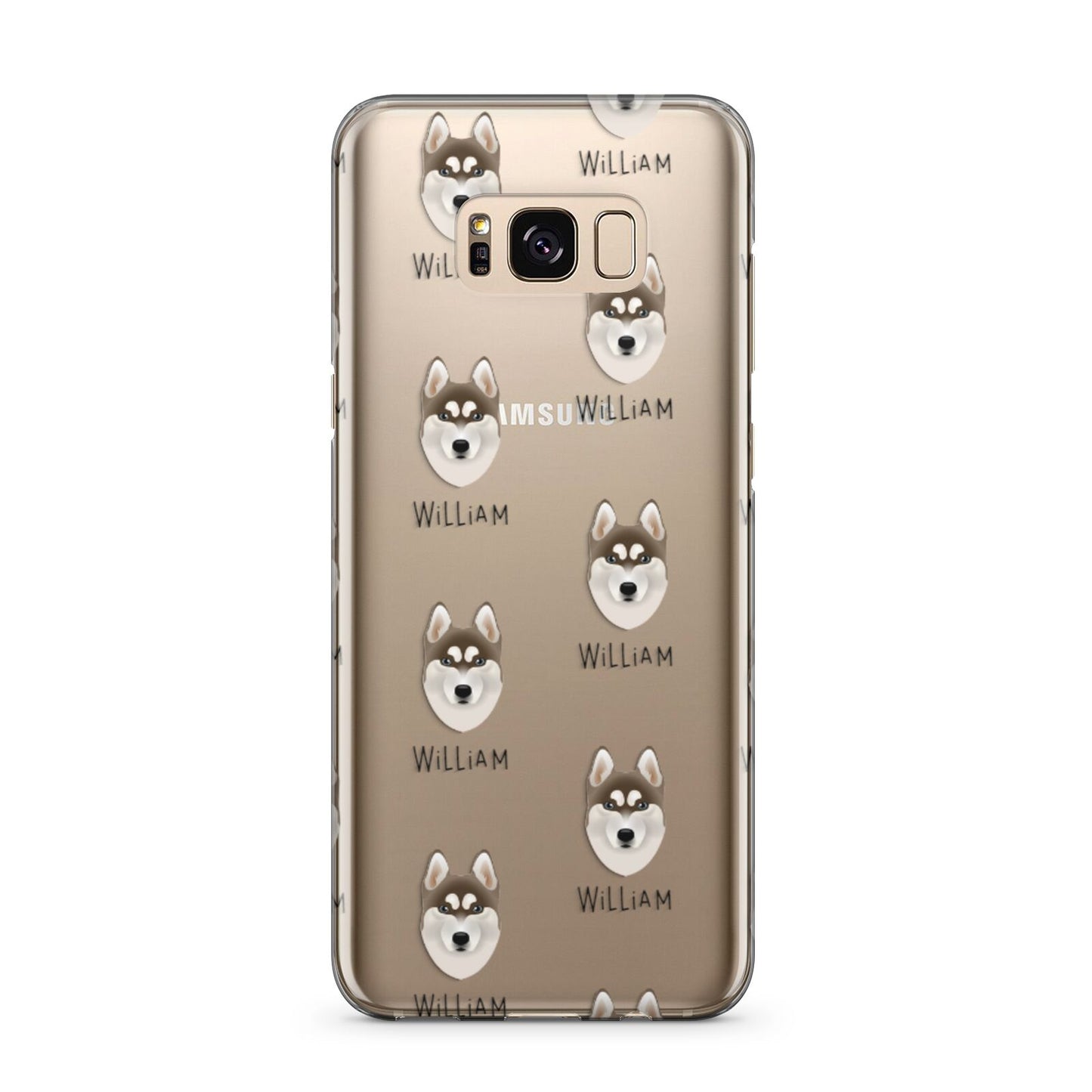 Siberian Husky Icon with Name Samsung Galaxy S8 Plus Case