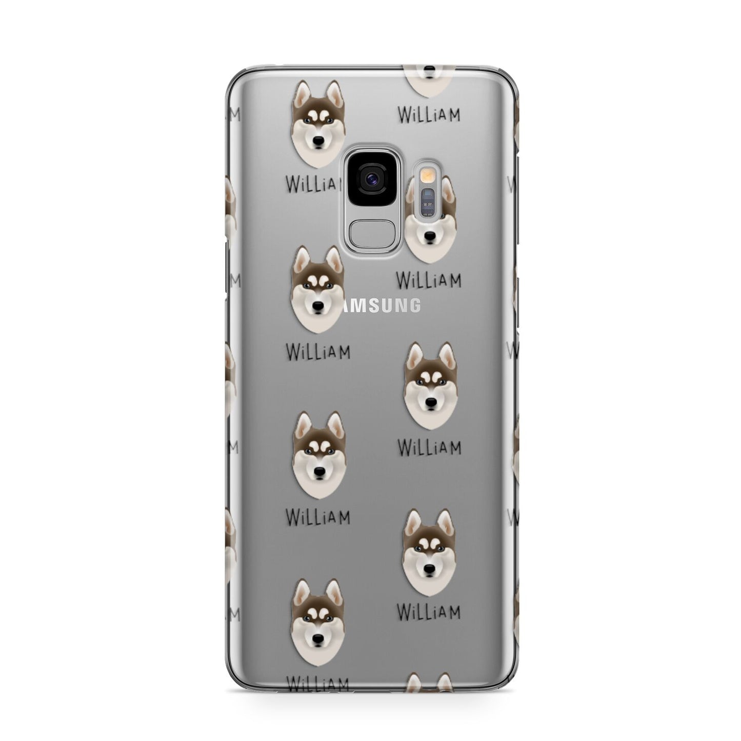 Siberian Husky Icon with Name Samsung Galaxy S9 Case