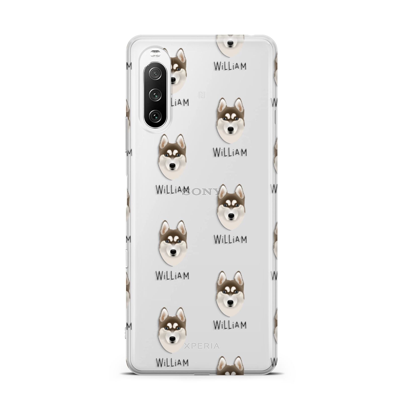 Siberian Husky Icon with Name Sony Xperia 10 III Case