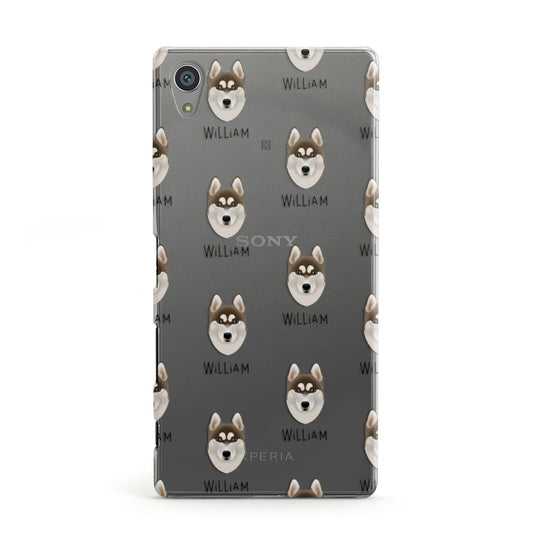 Siberian Husky Icon with Name Sony Xperia Case