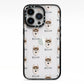 Siberian Husky Icon with Name iPhone 13 Pro Black Impact Case on Silver phone