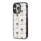 Siberian Husky Icon with Name iPhone 14 Pro Max Black Impact Case Side Angle on Silver phone