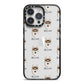 Siberian Husky Icon with Name iPhone 14 Pro Max Black Impact Case on Silver phone