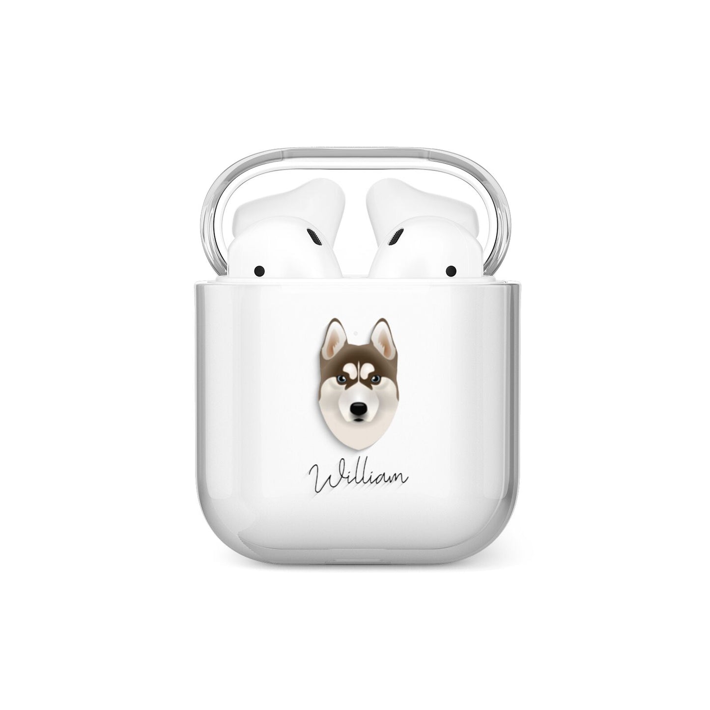Siberian Husky Personalised AirPods Case