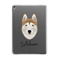 Siberian Husky Personalised Apple iPad Grey Case